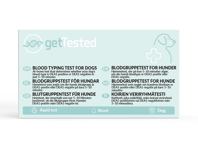 Blutgruppen-Test für Hunde zur Selbstanwendung | GetTested