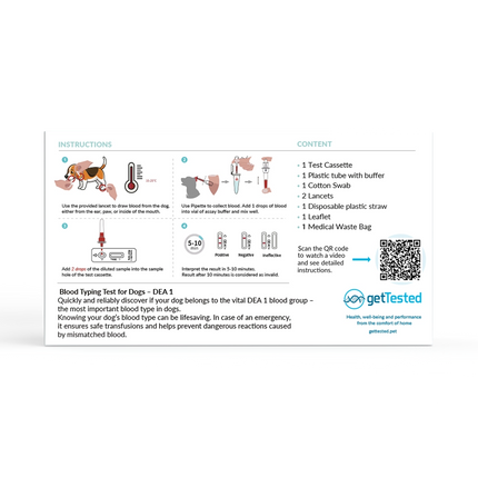 Blutgruppen-Test für Hunde zur Selbstanwendung | GetTested