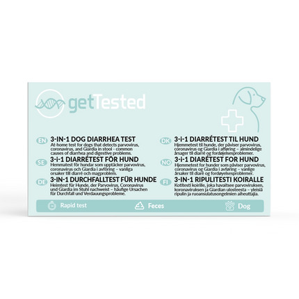 3-in-1 Durchfalltest Hund – CPV/CCV/Giardia | GetTested