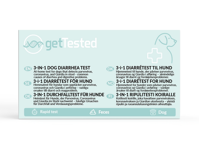 3-in-1 Durchfalltest Hund – CPV/CCV/Giardia | GetTested