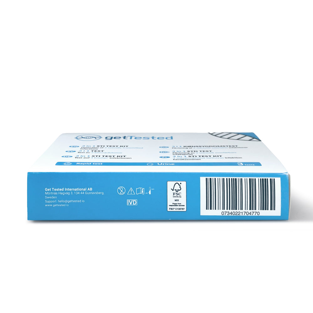 3 in 1 STI Schnelltest für Chlamydien, Trichomonaden und Gonorrhö | GetTested