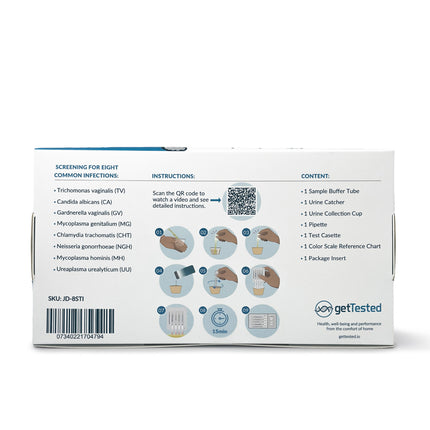 8-in-1 STD Rapid Test – Urine Test 8 Infections | GetTested