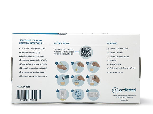 8-in-1 STI Schnelltest – Urintest 8 Infektionen | GetTested
